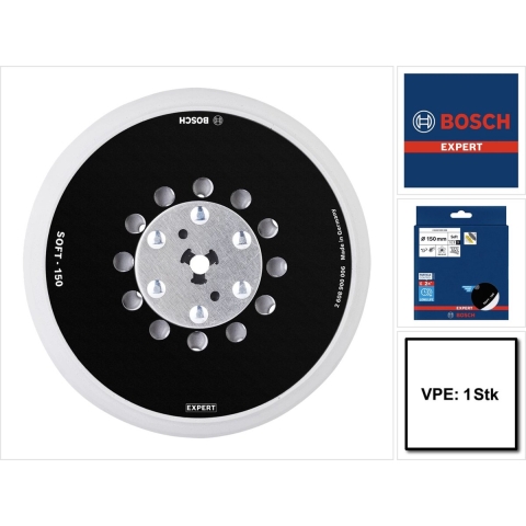 Bosch Accessories 2608900006 Expert Multihole universele steunpad, 150 mm, zacht Diameter 150 mm