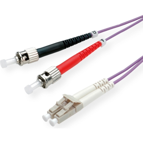 ROLINE glasvezelkabel 50/125µm OM4, LC/ST, violet, 10 m