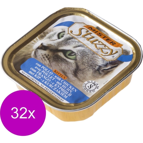 Stuzzy Paté met kip kitten kattenvoer 100 gr. 2 trays (64 x 100 g)