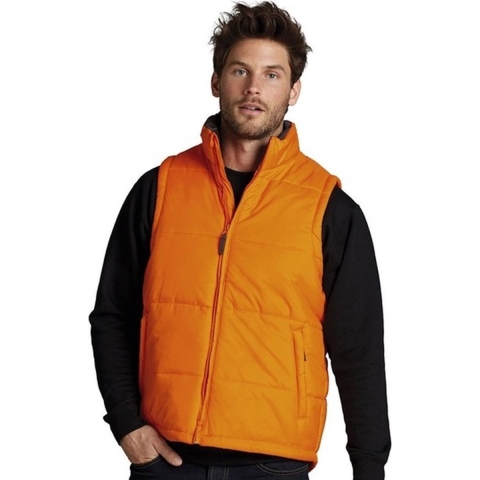 Oranje bodywarmer voor heren M -