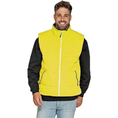 Outdoor bodywarmer voor heren - geel - winddicht - mouwloos - sport vest L (40/52) -
