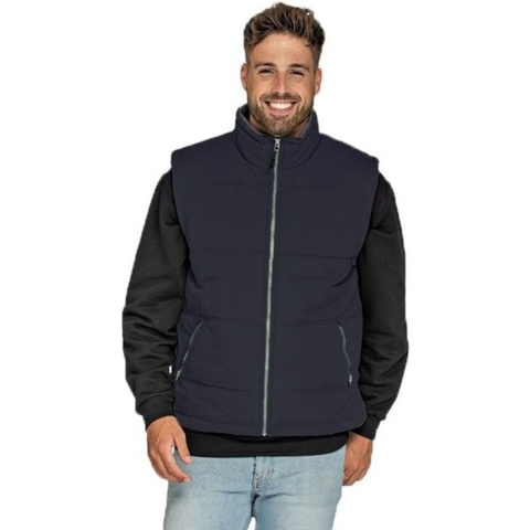 Outdoor bodywarmer voor heren - navy - winddicht - mouwloos - sport vest L (40/52) -