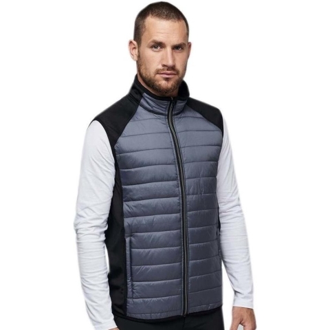 Outdoor zomer vest/bodywamer zwart/grijs voor heren 2XL (44/56) -