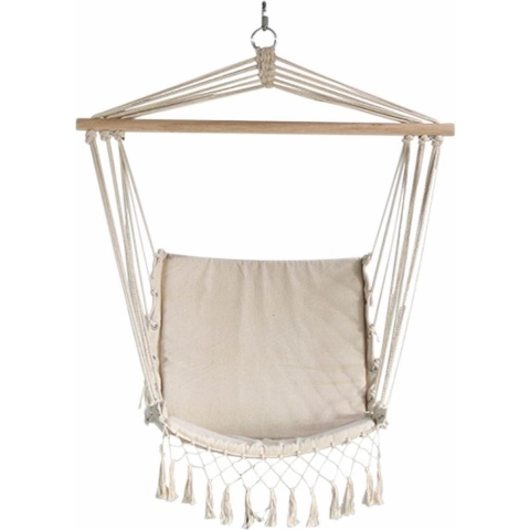 Comfortabele Tuin hangstoel Ibiza macrame 110 x 47 cm -