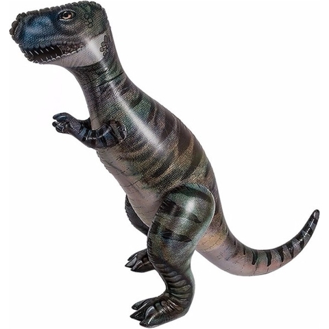 Opblaasbare dinosaurus T-Rex - groen/bruin - groot - 175 cm - Feest/speelgoed/fun - dieren -