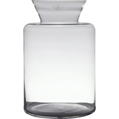 Transparante luxe grote vaas/vazen van glas 37 x 24 cm -