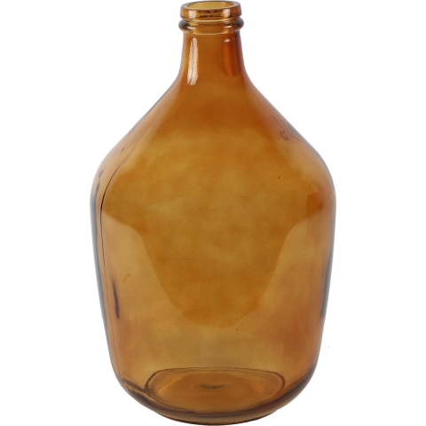 Countryfield Vaas - amber goud/geel transparant - glas - XL fles vorm - D23 x H38 cm -