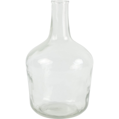 Countryfield Vaas - transparant helder - glas - XL fles vorm - D25 x H42 cm -