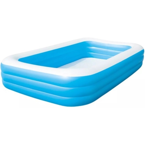 Opblaasbaar zwembad - blauw - 305 x 183 x 46 cm - gezin zwembad -