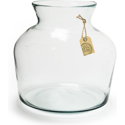 Transparante Eco terrarium vaas/vazen van glas 25 x 24 cm -