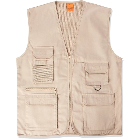 Outdoor/werk bodywarmer beige voor heren 2XL (46/56) -