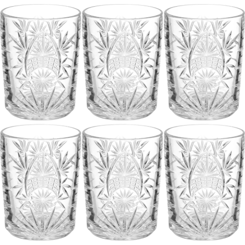 Set van 18x stuks water/sap glazen Ayla 350 ml van glas -