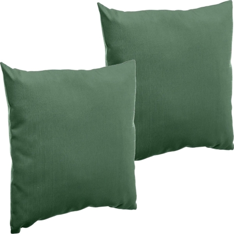 Set van 4x stuks bank/sier/tuin kussens voor binnen en buiten in de kleur olijf groen 40 x 40 x 10 c -