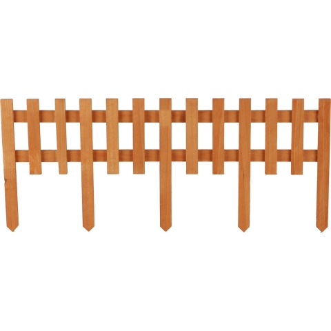 Borderrand/kantopsluiting met pinnen - 10x - onbehandeld hout - 60 x H25 cm -