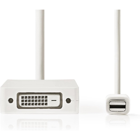Nedis CCGB37465WT02 Mini Displayport-adapterkabel, Multiport Mini-displayport Male - Vga Female + Dvi-d 24+1-pins Female + Hdmi™-ingang 0,2 M Wit
