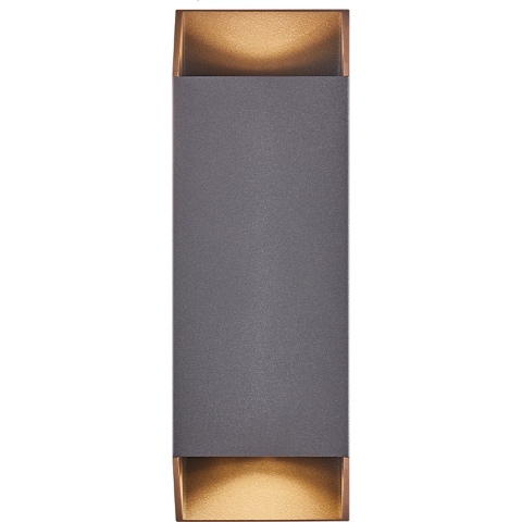 Nordlux Wandlamp Nico vierkant 2x GU10 antraciet IP54 - 4800919