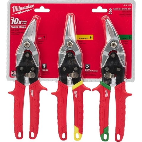 Milwaukee Accessoires Plaatschaar set 3 st. 48224510, 48224520, 48224530 - 48224533