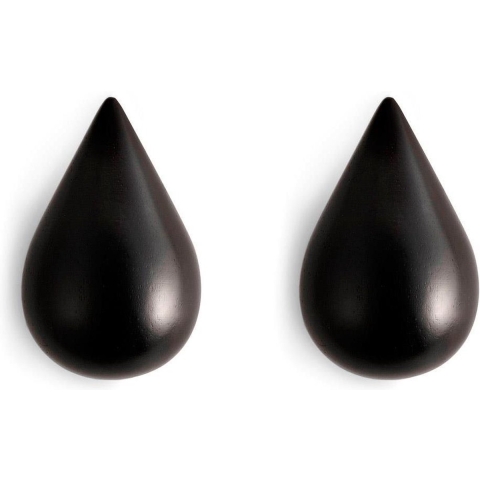 Normann Copenhagen Dropit Haak 2 Stuks Zwart Large