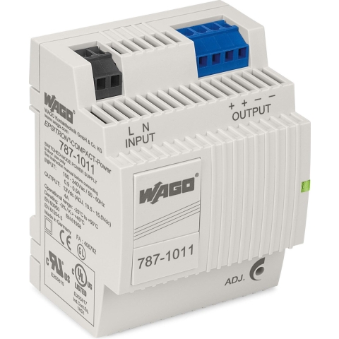 WAGO EPSITRON® COMPACT POWER 787-1011 DIN-rail netvoeding 12 V/DC 4 A 48 W Aantal uitgangen: 2 x Inhoud: 1 stuk(s)
