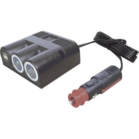 ProCar 67325501 Pro Car Sigarettenaanstekerverdeler Aantal sigarettenaanstekerbussen: 2 x Interfaces: USB: 2 x Stroombelasting (max.): 16 A