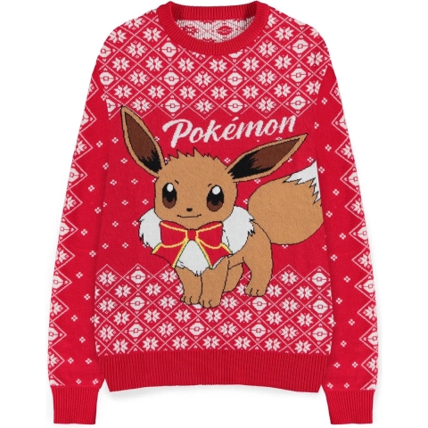 Pokemon - Eevee Christmas Jumper (Red)