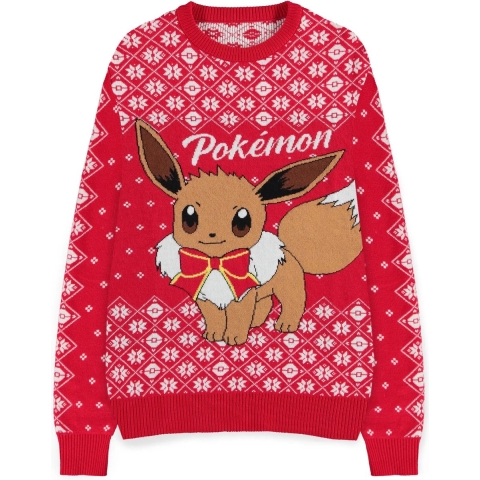 Pokemon - Eevee Christmas Jumper (Red)