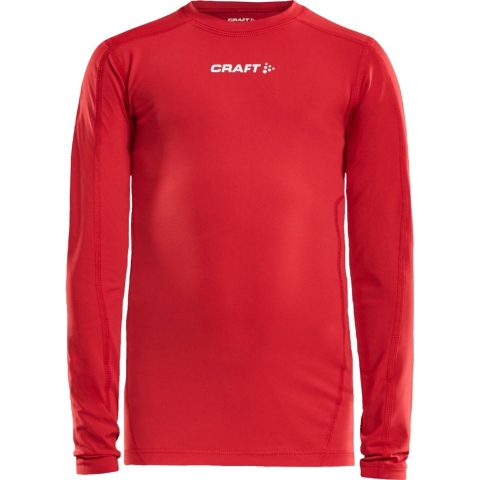 Craft 1906860 Pro Control Compression Tee LS JR - Bright Red - 134/140