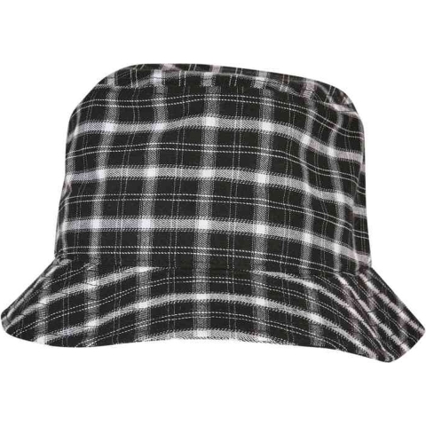 Flexfit FX5003C Check Bucket Hat - Black-Grey Check - One Size
