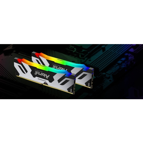 Kingston FURY Renegade RGB Werkgeheugenset voor PC DDR5 32 GB 2 x 16 GB Non-ECC 6800 MHz 288-pins DIMM CL36 KF568C36RSAK2-32