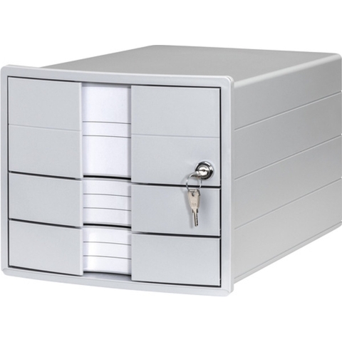 HAN IMPULS 1018-11 Ladebox Grijs DIN A4, DIN C4 Aantal lades: 3