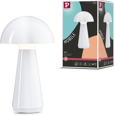 Paulmann 76995 Onzo LED-tafellamp voor buiten 2.6 W Warmwit Wit