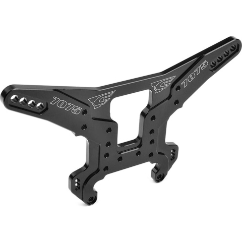 Team Corally - Shock Tower - MTL - Swiss Made 7075 T6 - 5mm - Hard Anodised - Black - Made In Italy