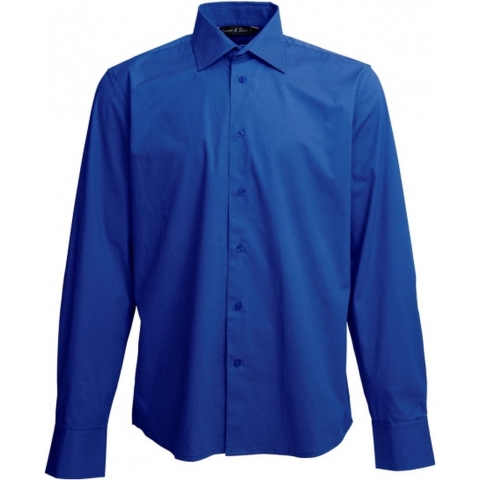 Heren overhemd kobalt blauw XL -