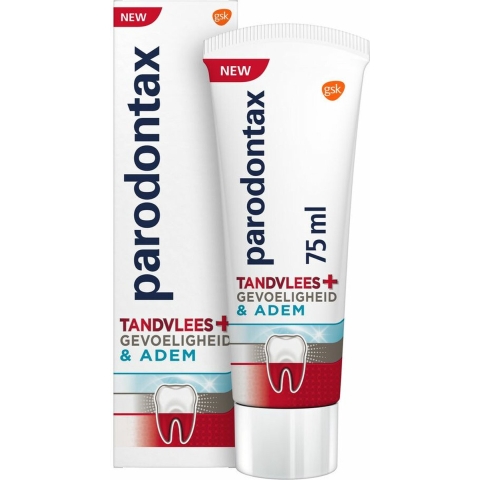 6x Parodontax Tandpasta Tandvlees+ Gevoeligheid&Adem 75 ml