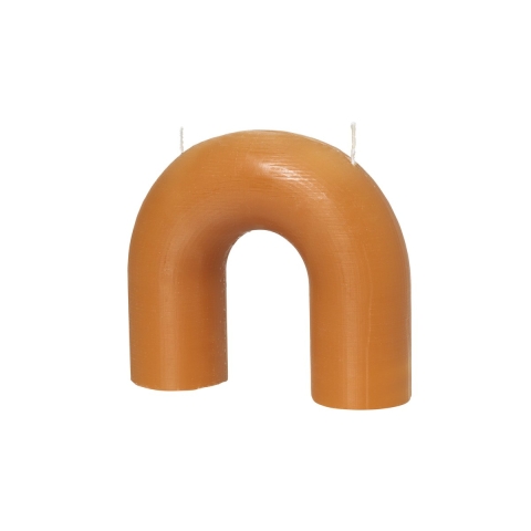 Broste Copenhagen Bend kaars 14,5x16,5 cm Honey gold