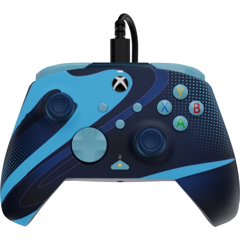 PDP Gaming Rematch Wired Controller - Blue Tide Glow in the Dark