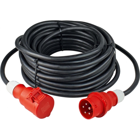 AS Schwabe 61360 Stroom Verlengkabel 16 A Zwart 5.00 m H07RN-F 5G 2,5 mm²