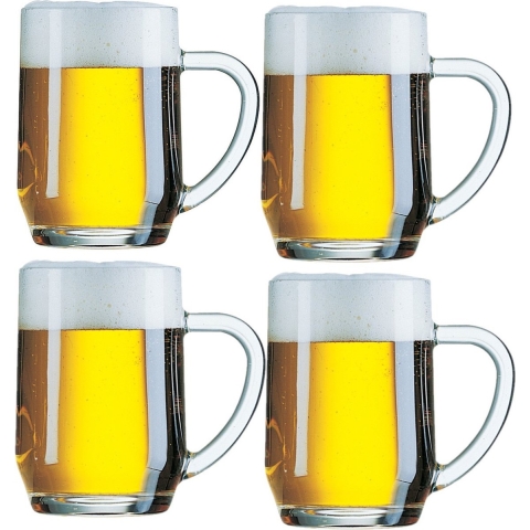 Set van 6x stuks glazen bierpullen 560 ml -