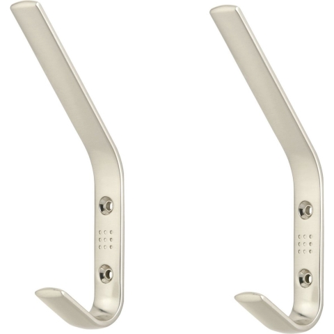 SIRO Kapstokhaak - 4x - zamac - zilverkleurig - jashaak - 6,3 x 15 cm -