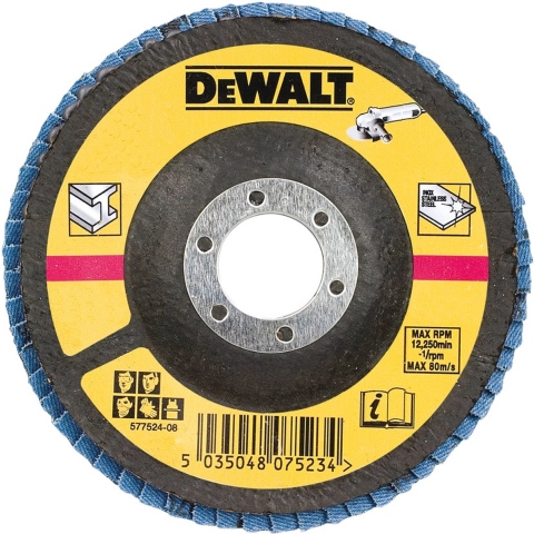 DeWalt Accessoires Lamellen schuurschijf gebogen, Ø125mm, K36 - DT3265-QZ - 10 stuks - DT3265-QZ