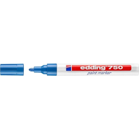 Edding Lakmarker | blauw | streepbreedte 2-4 mm ronde punt | 10 stuks - 4-750003 4-750003