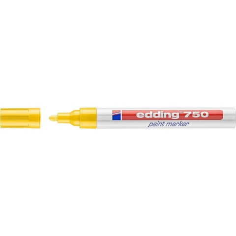 Edding Lakmarker | geel | streepbreedte 2-4 mm ronde punt | 10 stuks - 4-750005 4-750005