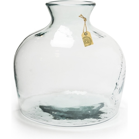 Transparante Eco terrarium vaas/vazen van glas 35 x 34 cm -