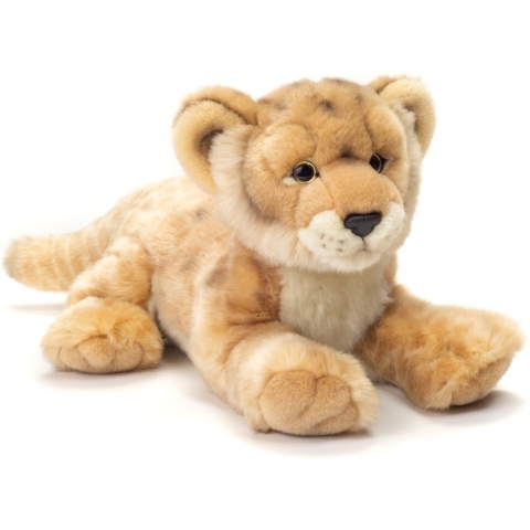 Knuffeldier Leeuwin - zachte pluche stof - premium kwaliteit knuffels - lichtbruin - 32 cm -