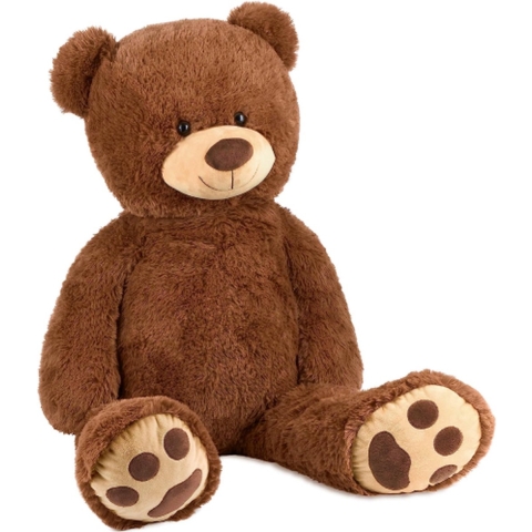Teddy beer knuffel van zachte pluche - 64 cm zittend/100 cm staand -