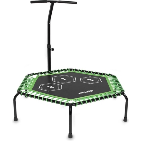VirtuFit Fitness Trampoline Pro met Handvat - Zwart - 115 cm