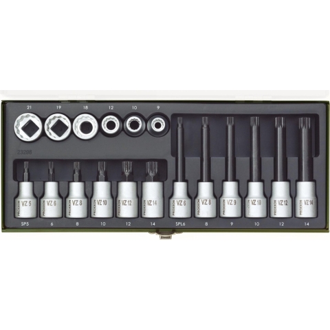 Proxxon Industrial 23 296 Dopsleutel-bitinzetset 1/2 (12.5 mm) 18-delig