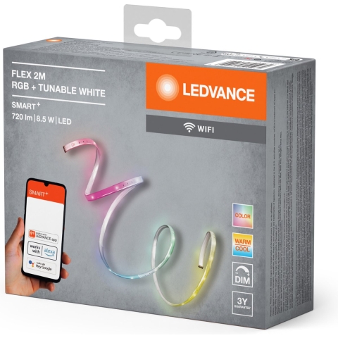 LEDVANCE SMART WIFI FLEX 2M RGBTW LEDV 4058075515932 LED-strip basisset Met connector (male) 230 V 2 m RGBW 1 stuk(s)