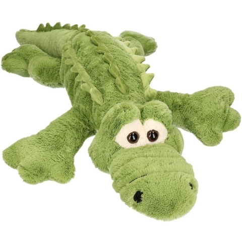 Knuffel krokodil - groot - pluche - groen - krokodillen knuffeldier - 100 cm -