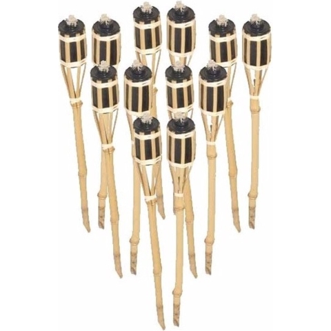 Bamboe tuinfakkels set 12 stuks 61 cm -